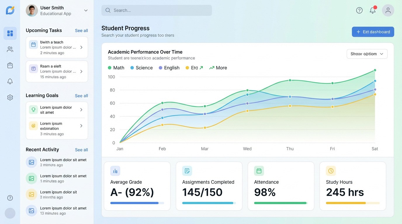 Прогресс и статистика ученика